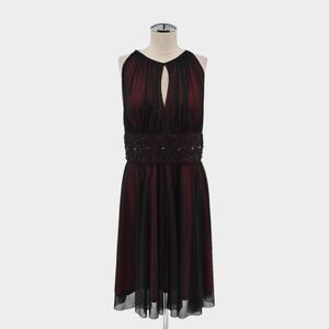 LA NOUVELLE RENAISSANCE‎ Mesh Dress Size 10 Dark Romantic Black Red Embellished